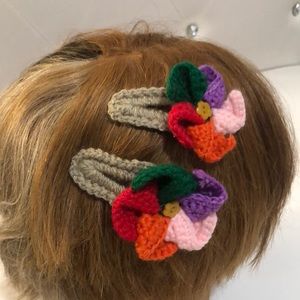 3D Hair Clips Handmade crochet